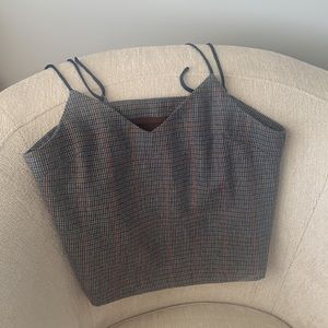 Plaid Cropped Cami